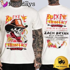 Zach Bryan Tour 2024 Buckeye Country Superfest Merch Skully Unisex T-Shirt