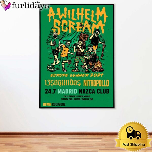 A Wilhelm Scream Europe Summer At Nazca Club Madrid Spain On July 24 2024 Poster Canvas