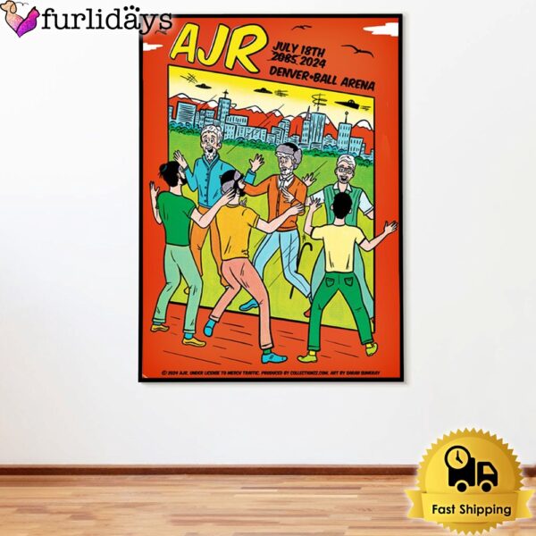 AJR July 18 2024 Ball Arena In Denver CO Poster Canvas