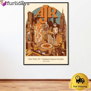 AJR Live At Madison Square Garden In New York NY On July 2024 Poster Canvas