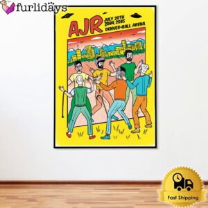 AJR Tour 2024 At Ball Arena Denver CO On July 20 2024 Poster Canvas