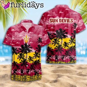 Arizona State Sun Devils Palms Tree Hawaiian Shirt