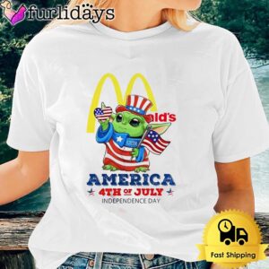 Baby Yoda Mcdonald’s America 4th Of July Unsiex T-Shirt