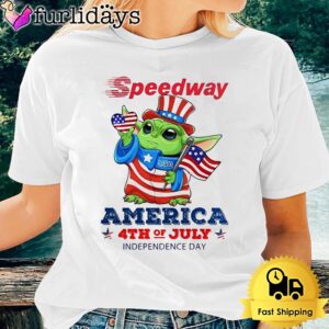 Baby Yoda Speedway America 4th Of July Unsiex T-Shirt