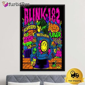 Blink-182 2024 Tour At Melbourne Poster…