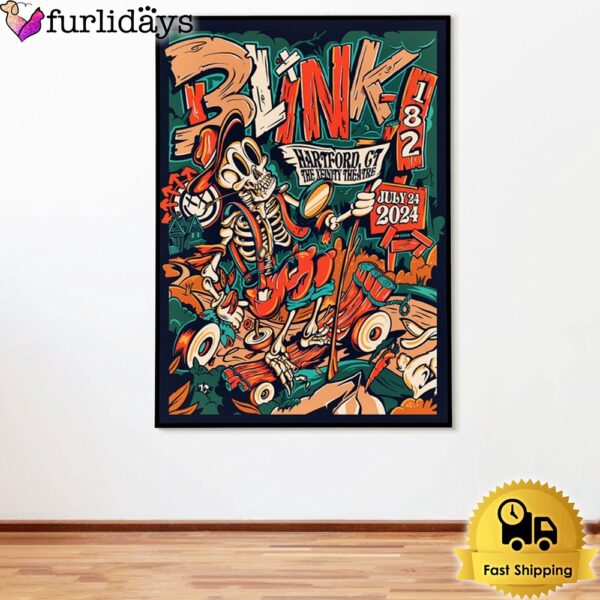 Blink 182 At Xfinity Theatre in Hartford CT On July 24 2024 Poster Canvas