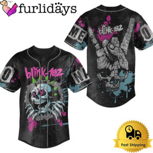 Blink 182 Laughing Skull Baseball Jersey