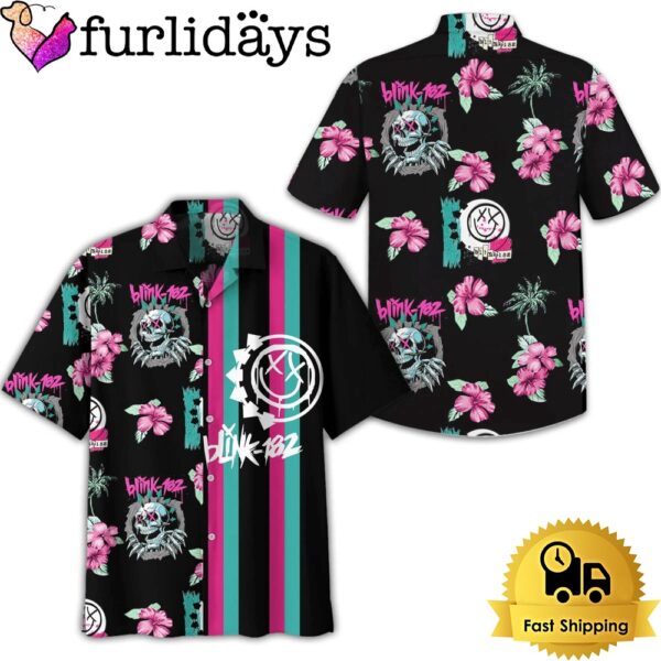Blink 182 Summer Skull Hawaiian Shirt