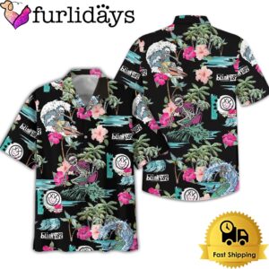 Blink 182 Surfing Skeleton Hawaiian Shirt