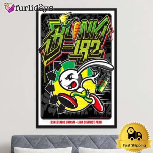 Blink-182 Tour 2024 At Lima Peru Poster Canvas