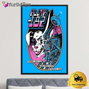 Blink-182 Tour 2024 San Antonio Texas Poster Canvas