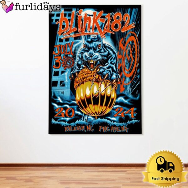 Blink 182 Tour At PNC Arena In Raleigh NC On July 30 2024 Poster Canvas