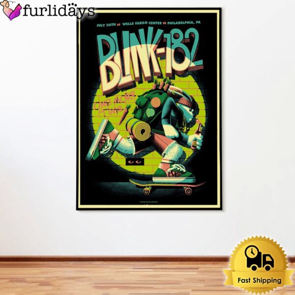 Blink 182 Tour At Wells Fargo Center Philadelphia PA On July 26 2024 Poster Canvas