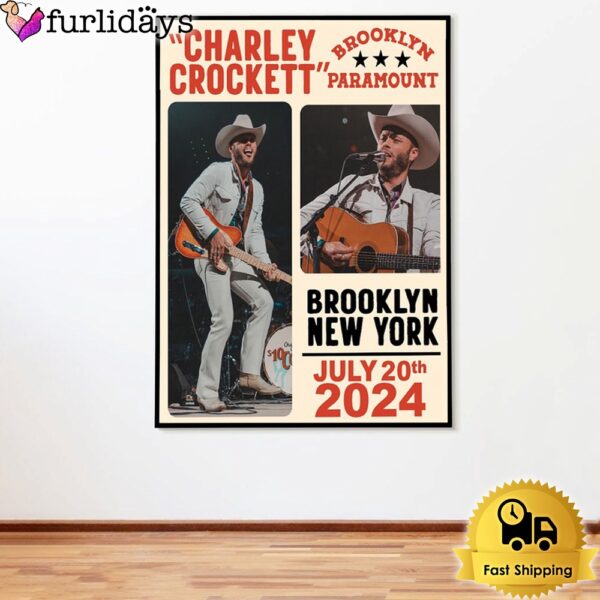 Charley Crockett At Brooklyn Paramount Brooklyn NY On July 20 2024 Poster Canvas