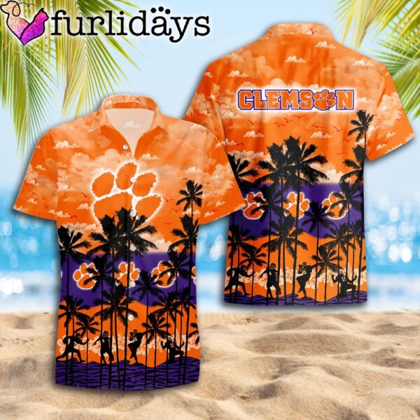 Clemson Tigers Palms Tree Hawaiian Shirt