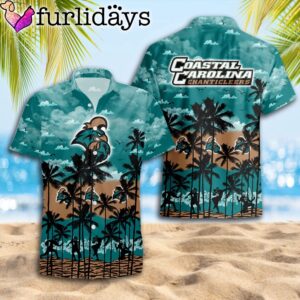 Coastal Carolina Chanticleers Palms Tree Hawaiian Shirt