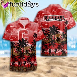 Cornell Big Red Palms Tree Hawaiian Shirt