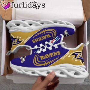 Custom Name NFL Baltimore Ravens Clunky Max Soul Shoes