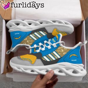 Custom Name NFL Los Angeles Chargers Clunky Max Soul Shoes