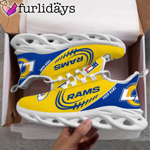 Custom Name NFL Los Angeles Rams Clunky Max Soul Shoes