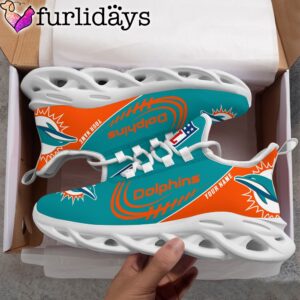 Custom Name NFL Miami Dolphins Clunky Max Soul Shoes