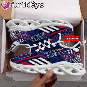 Custom Name NFL New York Giants Clunky Camo Max Soul Shoes