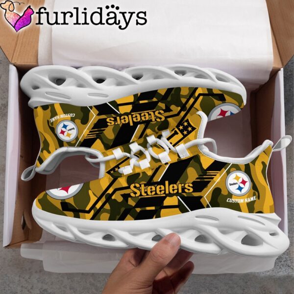 Custom Name NFL Pittsburgh Steelers Clunky Max Soul Shoes