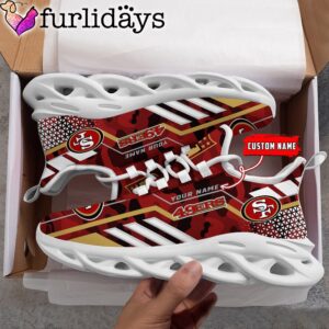 Custom Name NFL San Francisco 49ers Clunky Camo Max Soul Shoes