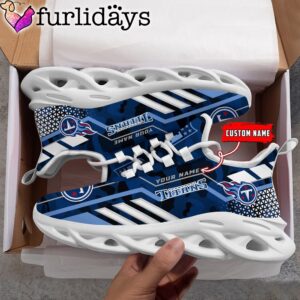 Custom Name NFL Tennessee Titans Clunky Camo Max Soul Shoes