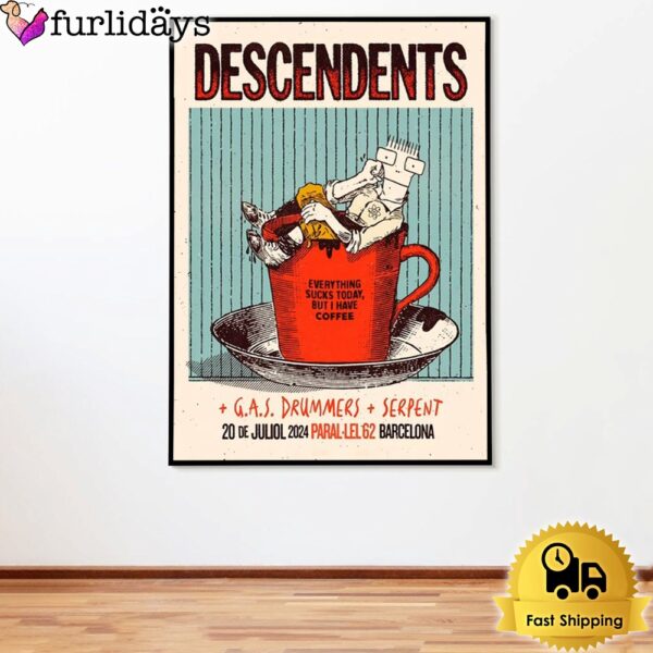 Descendents At Para-lel 62 In Barcelona Spain On July 2024 Poster Canvas