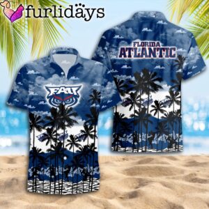 Florida Atlantic Owls Palms Tree Hawaiian Shirt