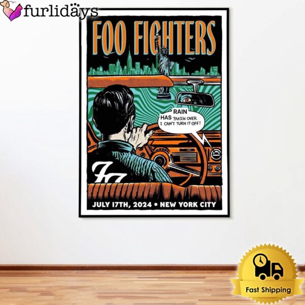 Foo Fighters Tour New York City Tonight At Citi Field On July 17 2024 Poster Canvas