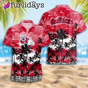 Fresno State Bulldogs Palms Tree Hawaiian Shirt