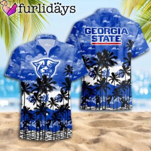 Georgia State Panthers Palms Tree Hawaiian Shirt