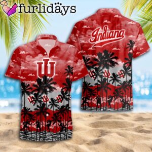 Indiana Hoosiers Palms Tree Hawaiian Shirt