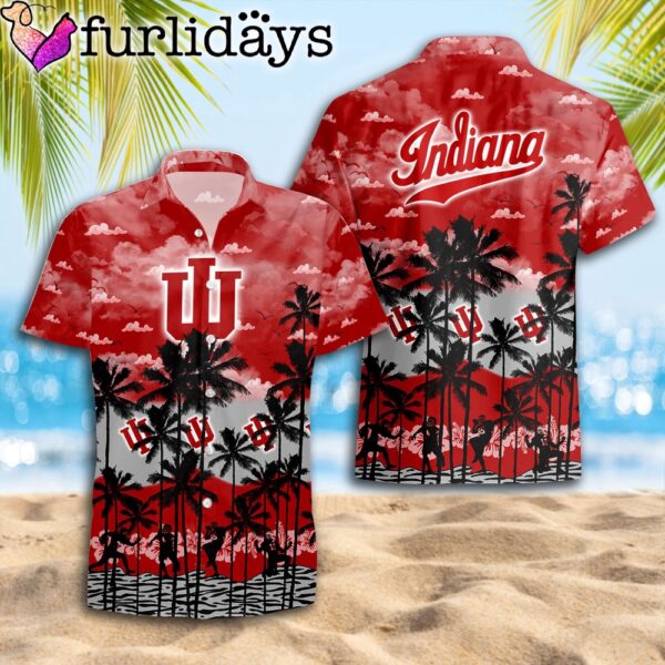 Indiana Hoosiers Palms Tree Hawaiian Shirt