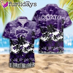 Kansas State Wildcats Palms Tree Hawaiian Shirt