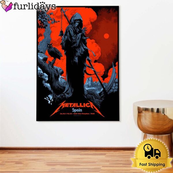 Metallica M72 European Tour At Estadio Civitas Metropolitano On July 12th And 14th 2024 Poster Canvas