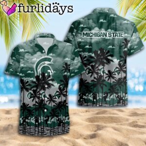 Michigan State Spartans Palms Tree Hawaiian Shirt