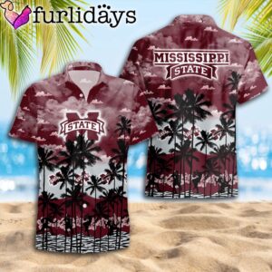 Mississippi State Bulldog Palms Tree Hawaiian…