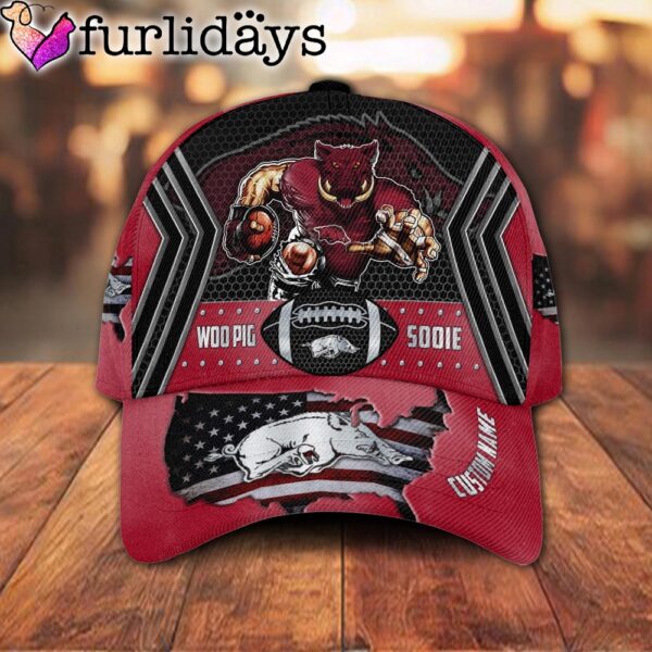 NCAA Arkansas Razorbacks Football Custom Name Baseball Cap