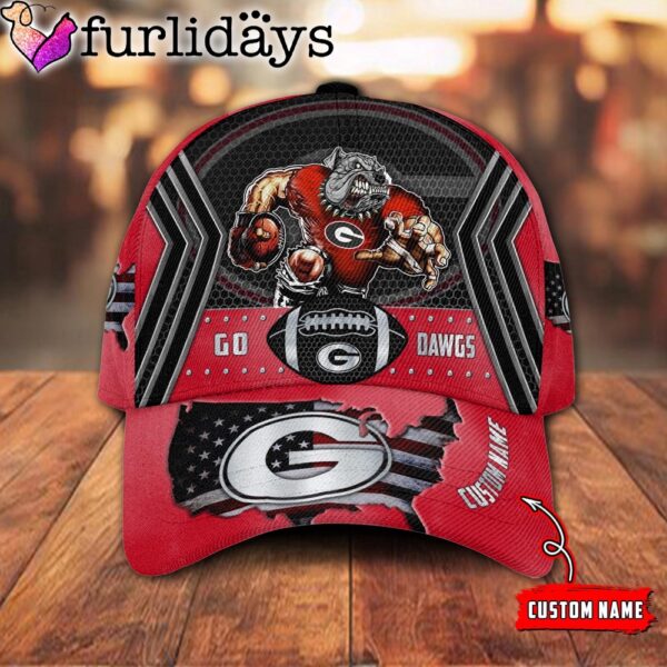 NCAA Georgia Bulldogs Football Custom Name Baseball Cap