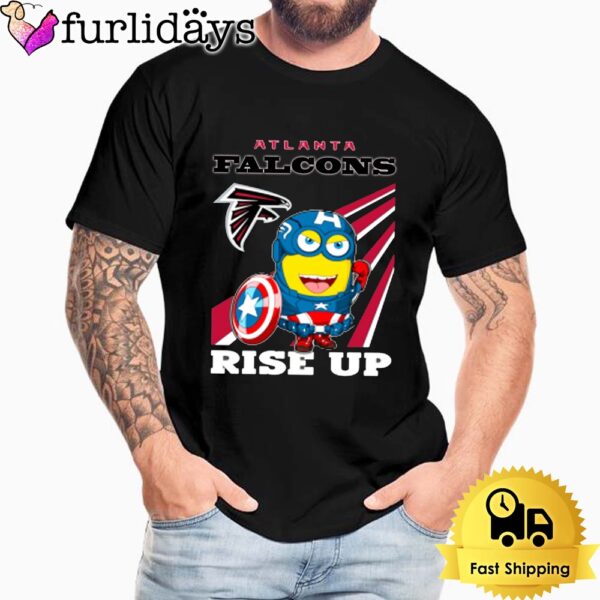 NFL Atlanta Falcons Captain America Minion Rise Up Unisex T-Shirt