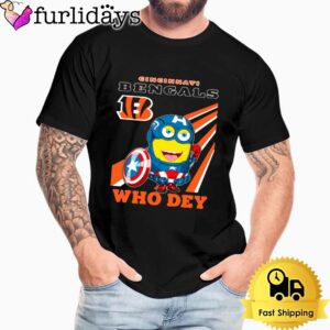 NFL Cincinnati Bengals Captain America Minion Who Dey Unisex T-Shirt