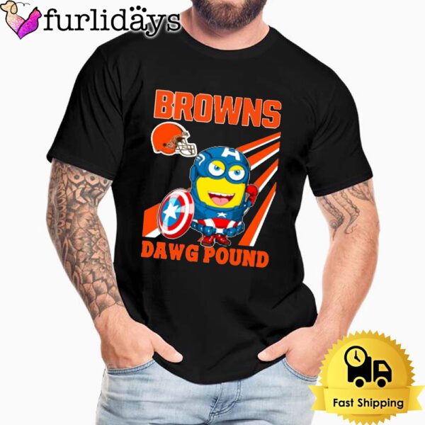 NFL Cleveland Browns Captain America Minion Dawg Pound Unisex T-Shirt