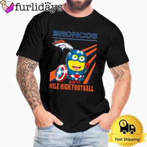 NFL Denver Broncos Captain America Minion Mile High Unisex T-Shirt