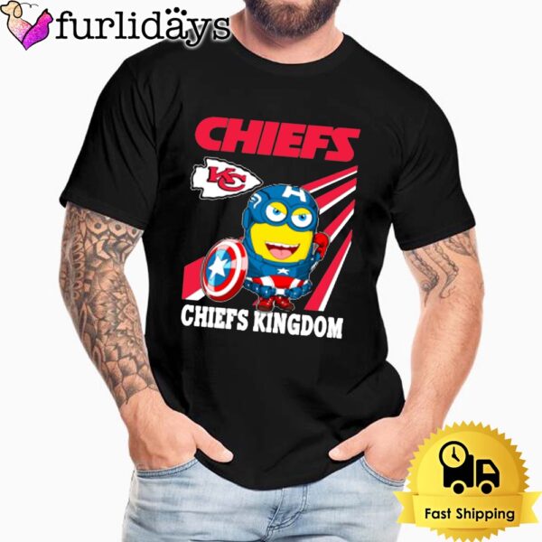 NFL Kansas City Chiefs Captain America Minion Chiefs Kingdom Unisex T-Shirt