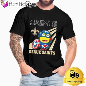 NFL New Orleans Saints Captain America Minion Geaux Saints Unisex T-Shirt