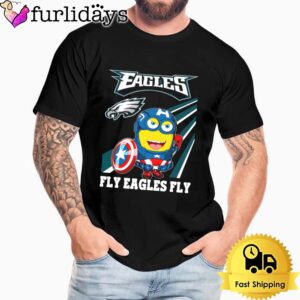NFL Philadelphia Eagles Captain America Minion Fly Eagles Fly Unisex T-Shirt