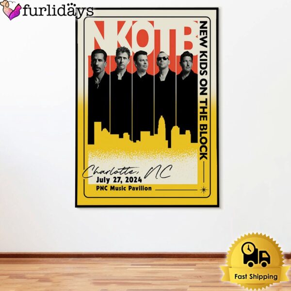 New Kids On The Block Live At PNC Music Pavilion In Charlotte NC On July 27 2024 Poster Canvas